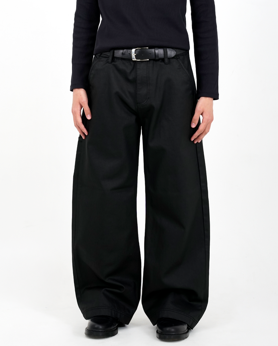 Stacked Oil Coating Wide-Leg Pants – A$APMODE