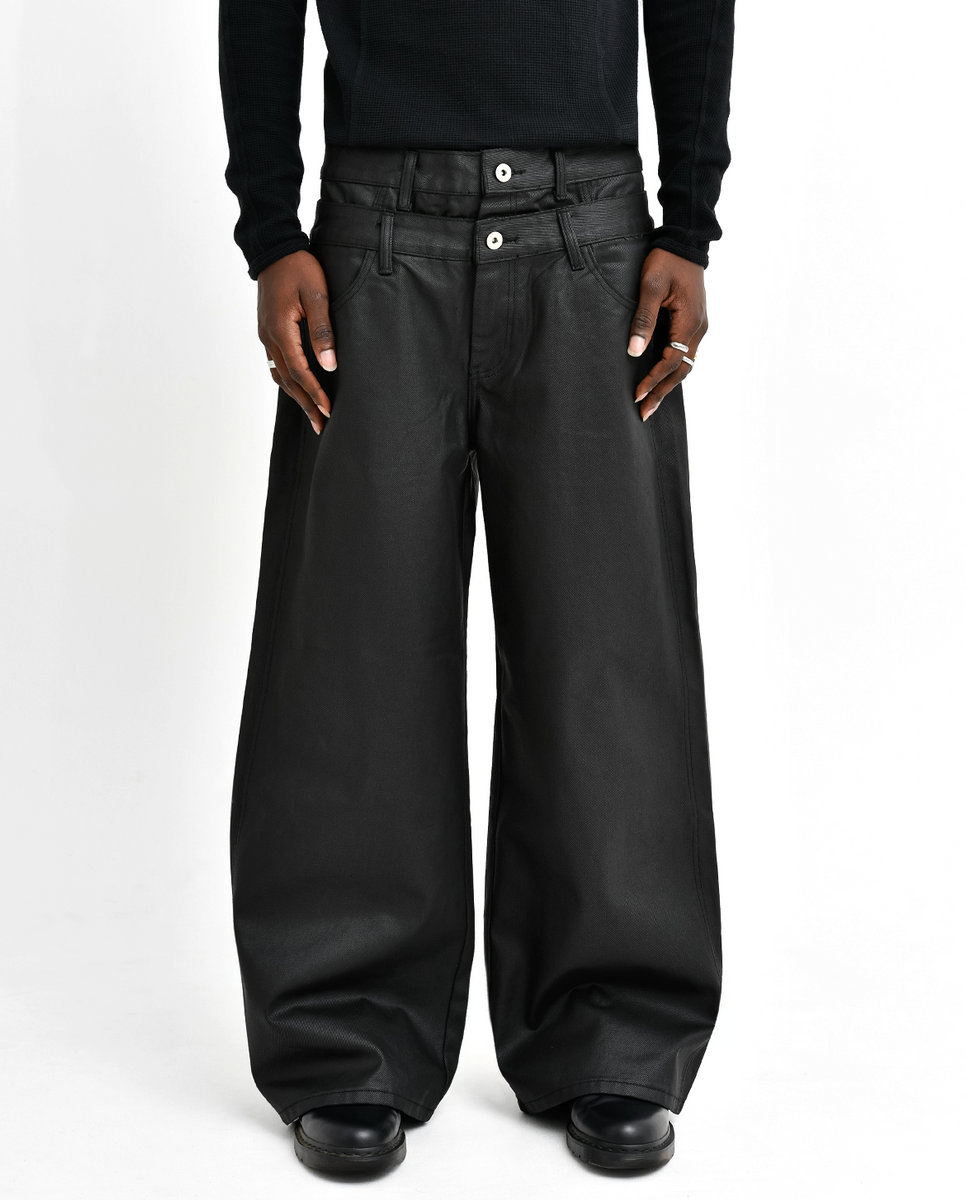 Waxed Stacked Pants – A$APMODE Waxed Stacked Pants – A$APMODE