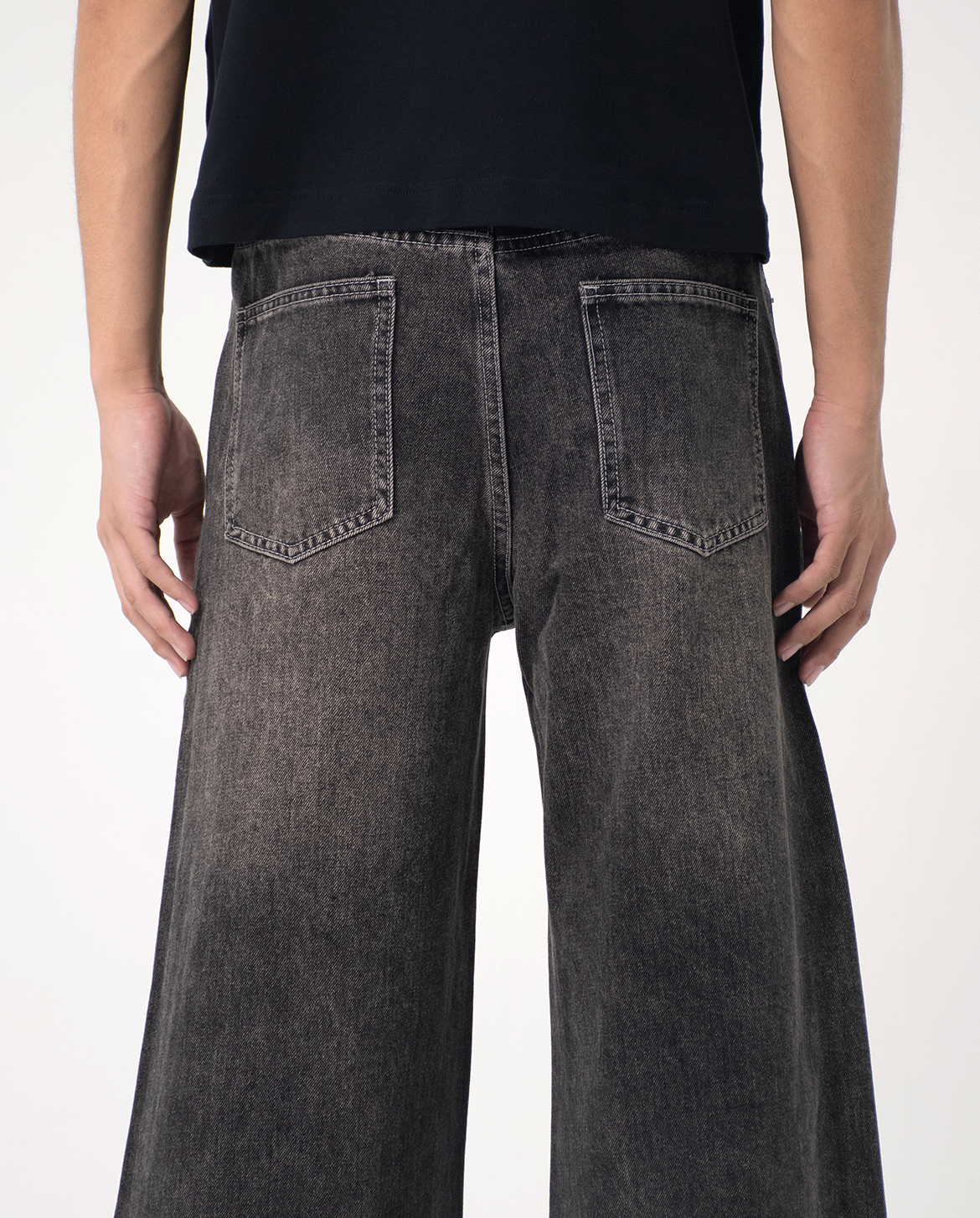 Washed Black Loose Fit Jeans – A$APMODE Washed Black Loose Fit Jeans – A$APMODE