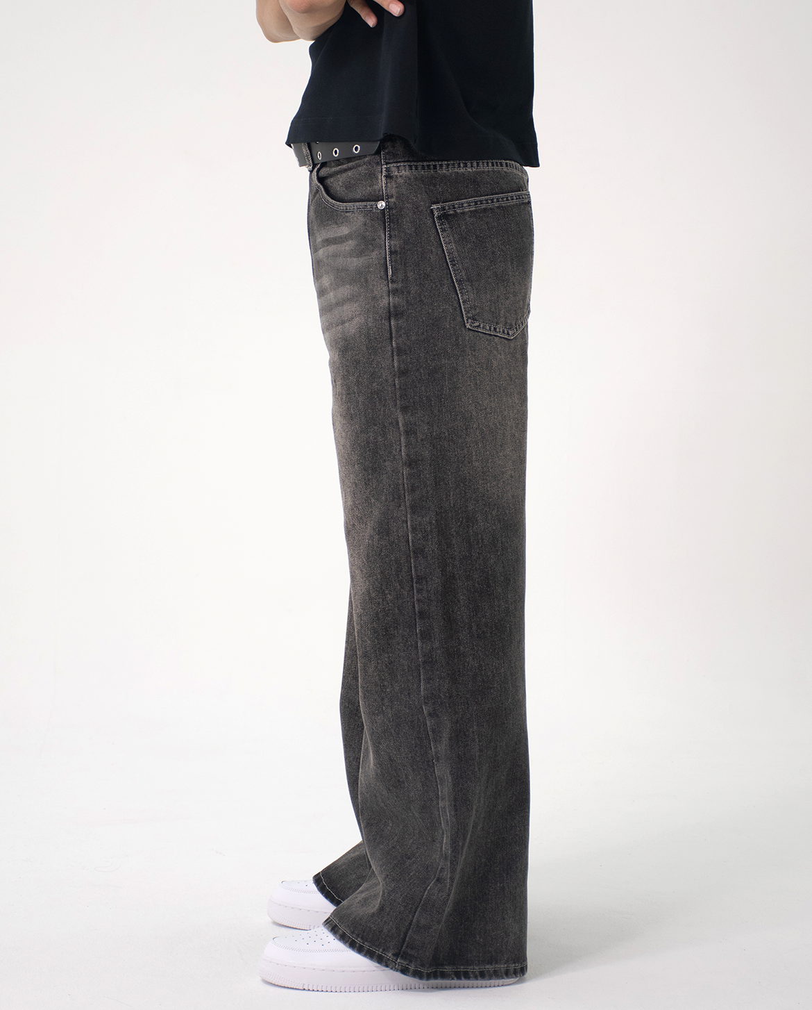Washed Black Loose Fit Jeans – A$APMODE Washed Black Loose Fit Jeans – A$APMODE
