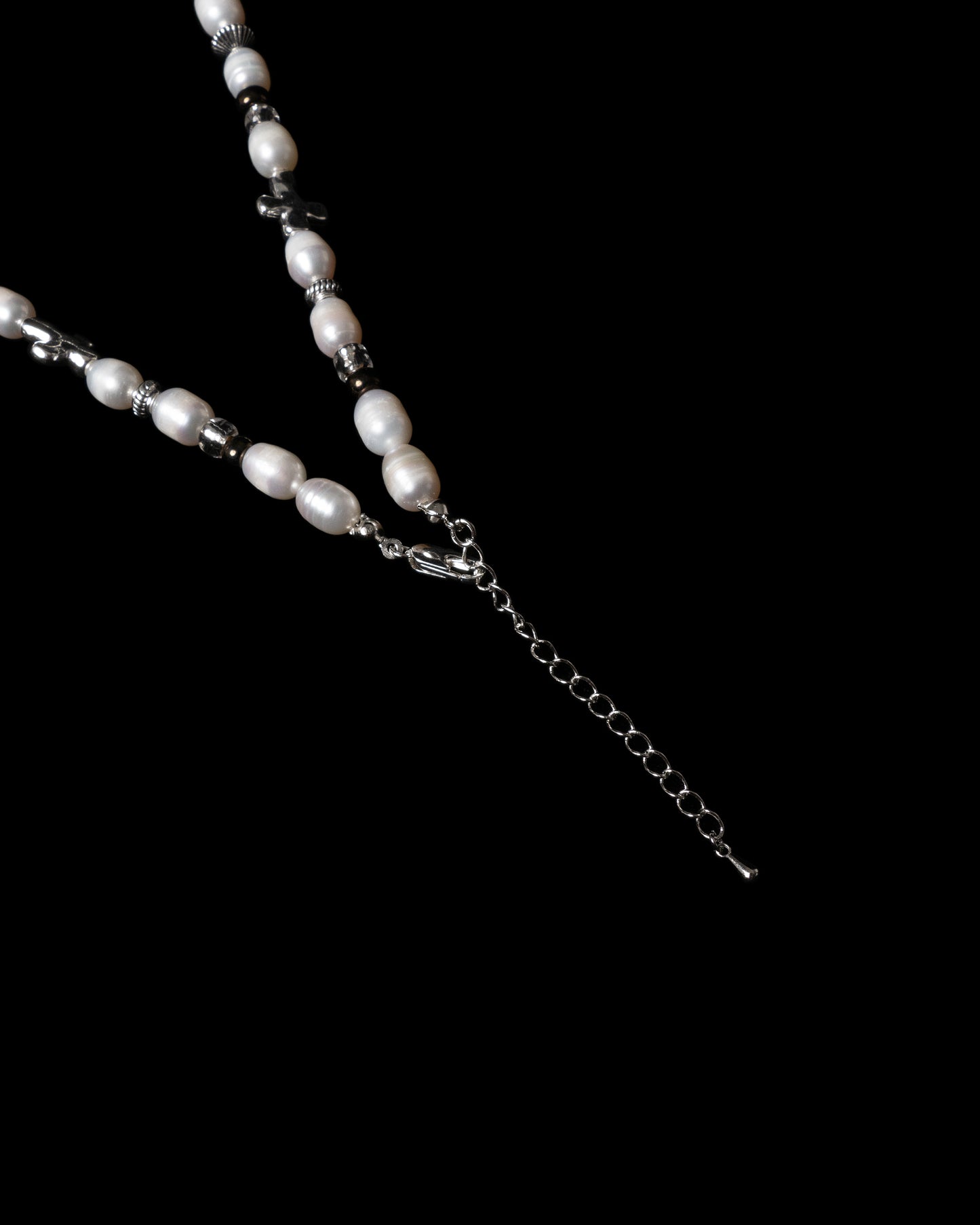 Horus cross real pearl necklace