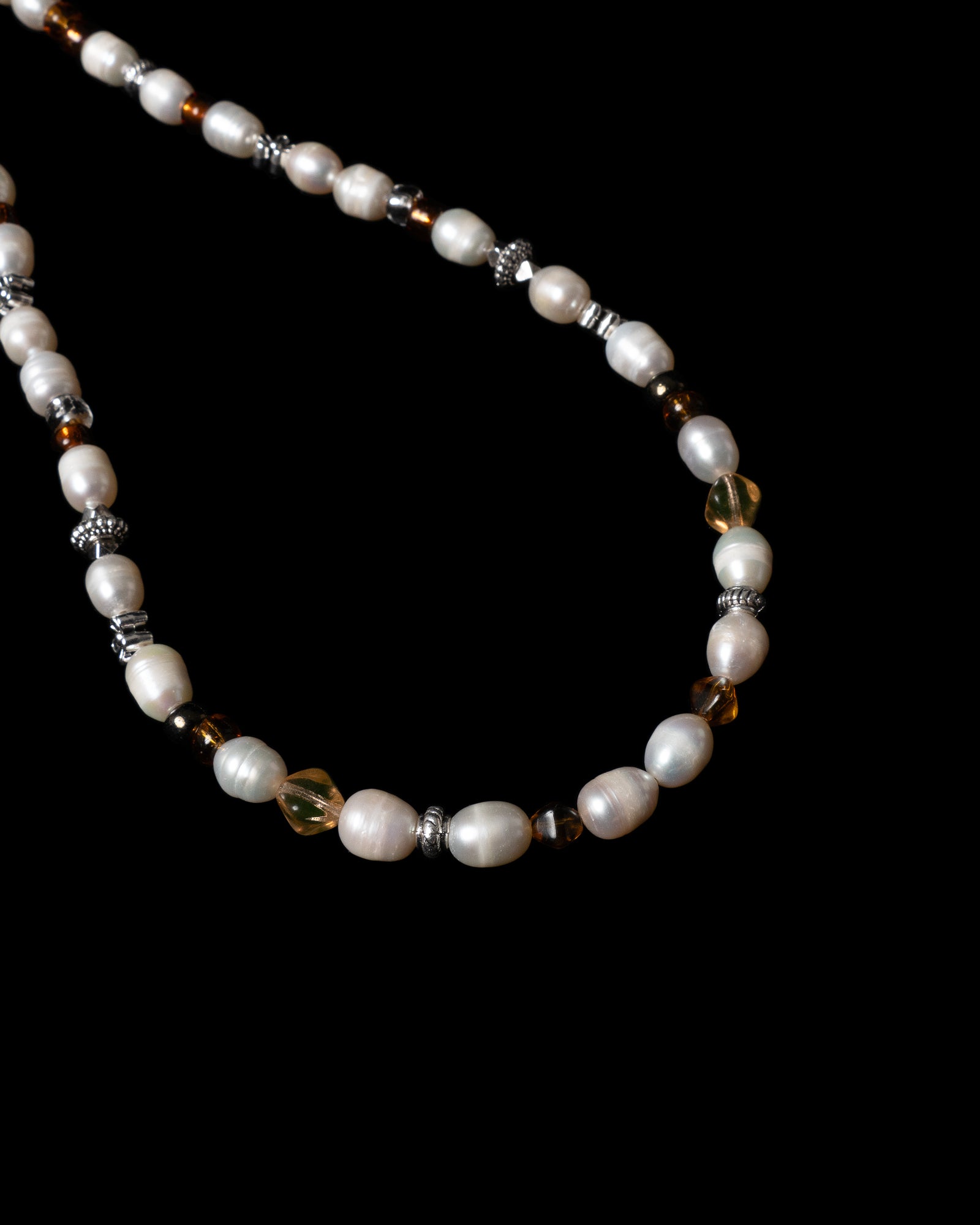 ASAPMODE パールシルバー925ネックレス Antique silver pearl necklace – A$APMODE