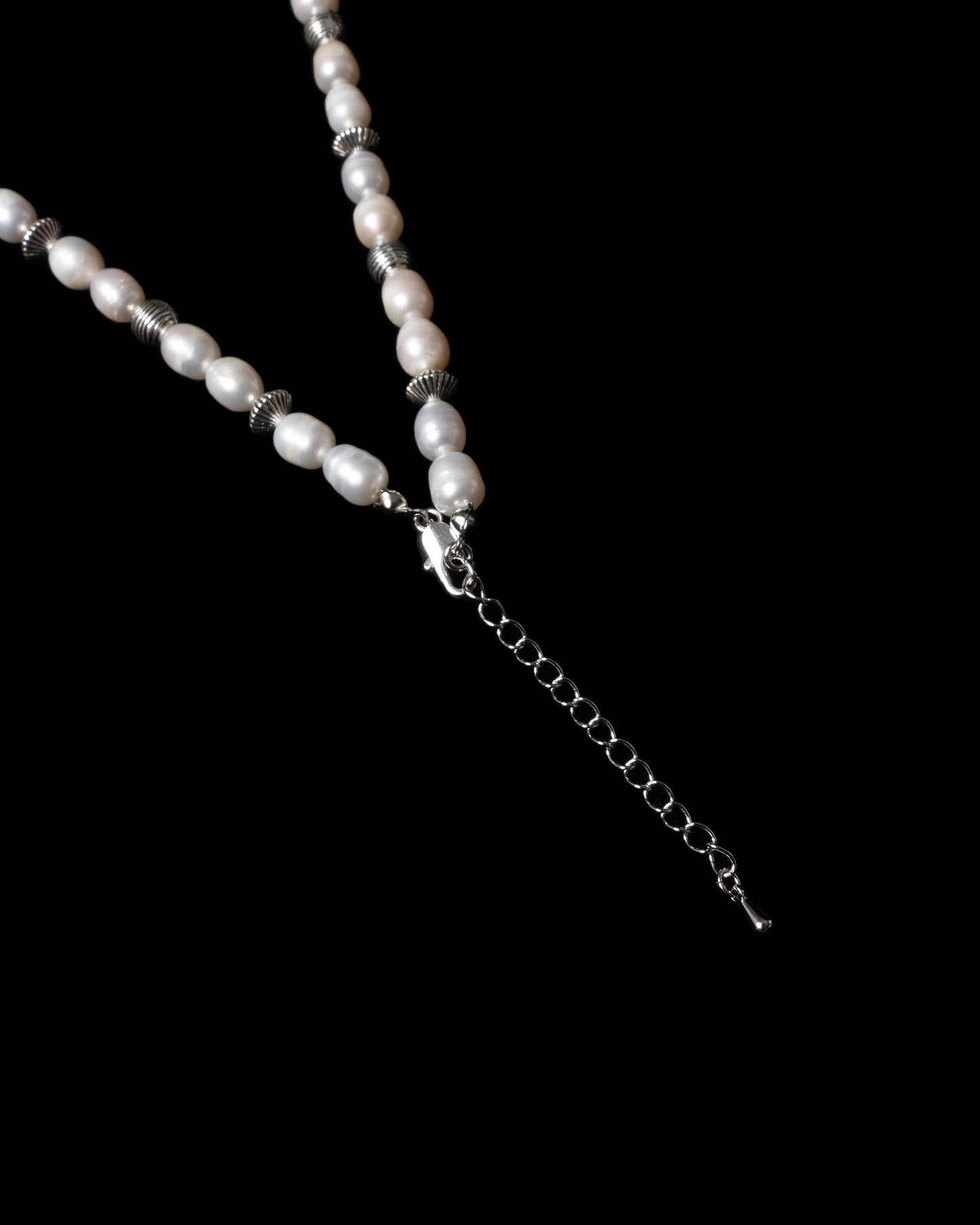 Antique silver pearl necklace
