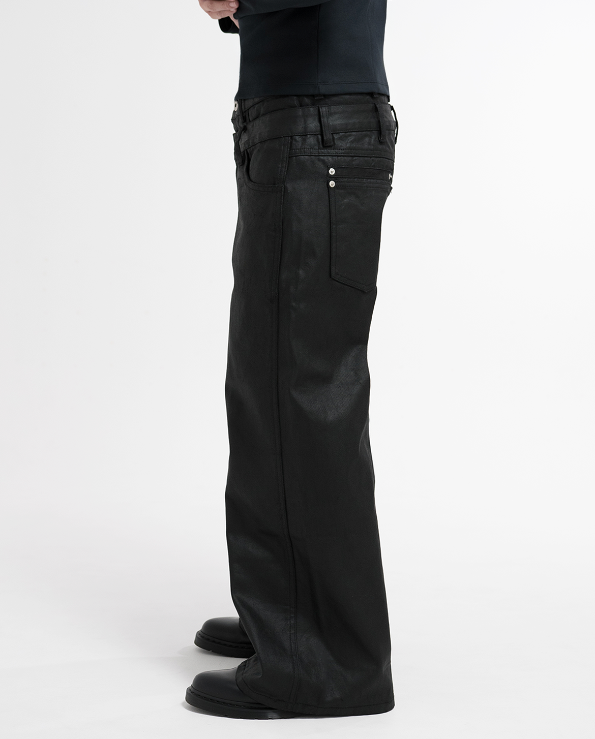 Asapmode Stacked Canvas Wide-Leg Pants M Stacked ファッション