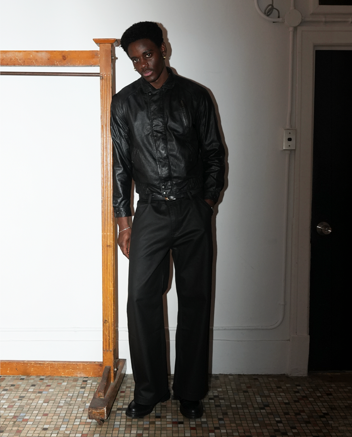 Stacked Oil Coating Wide-Leg Pants – A$APMODE Stacked Oil Coating Wide-Leg Pants – A$APMODE