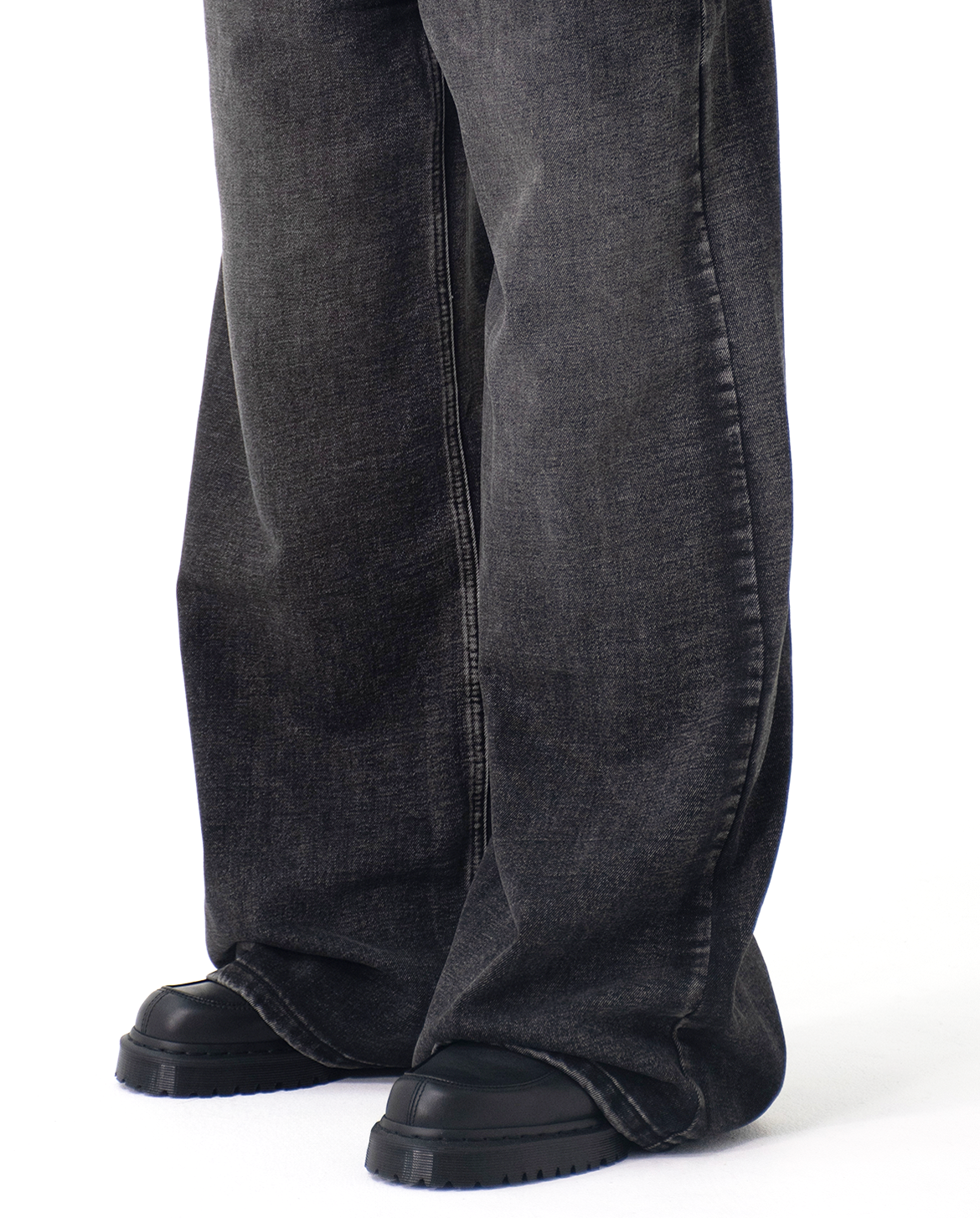 Creased Washed Wide Denim Pants – A$APMODE Creased Washed Wide Denim Pants – A$APMODE