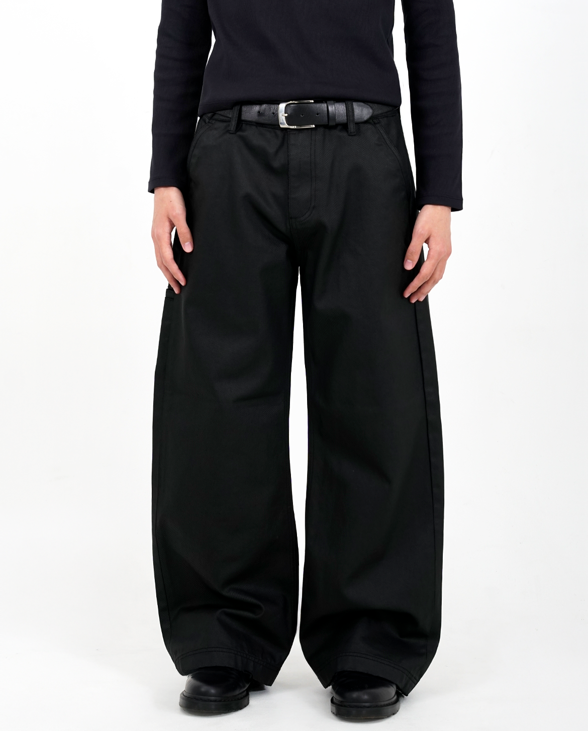 Stacked Oil Coating Wide-Leg Pants – A$APMODE Stacked Oil Coating Wide-Leg Pants – A$APMODE