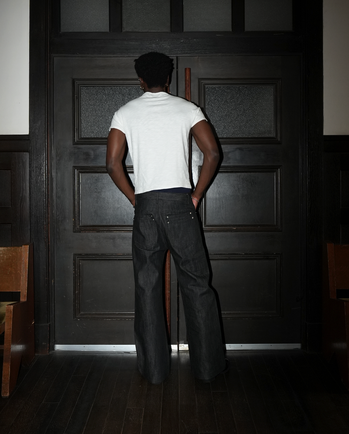 15oz Raw Selvedge Bootcut Jeans – Black – A$APMODE 15oz Raw Selvedge Bootcut Jeans – Black – A$APMODE