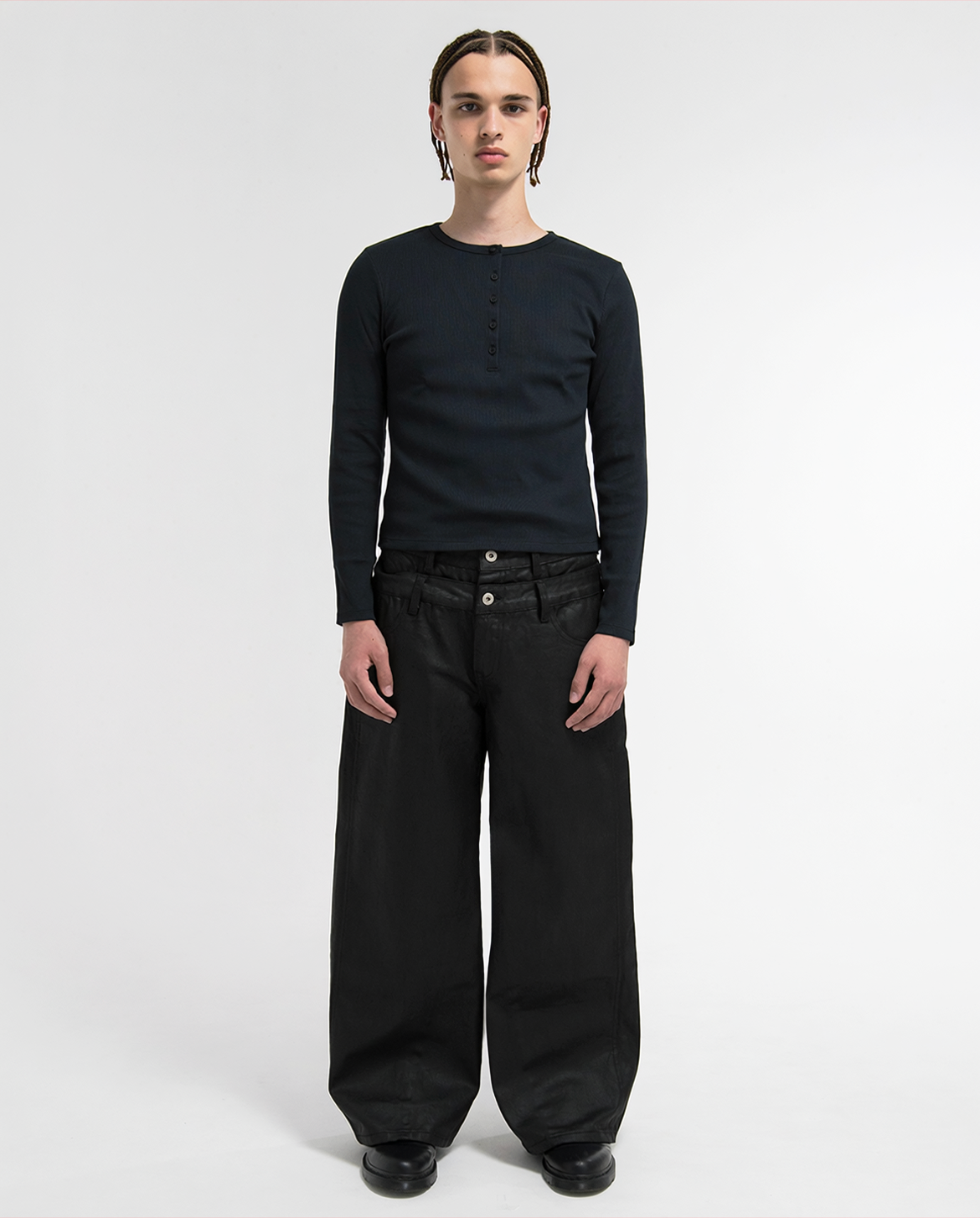 asapmode Stacked Canvas Wide-LegPants完売品 Stacked Canvas Wide