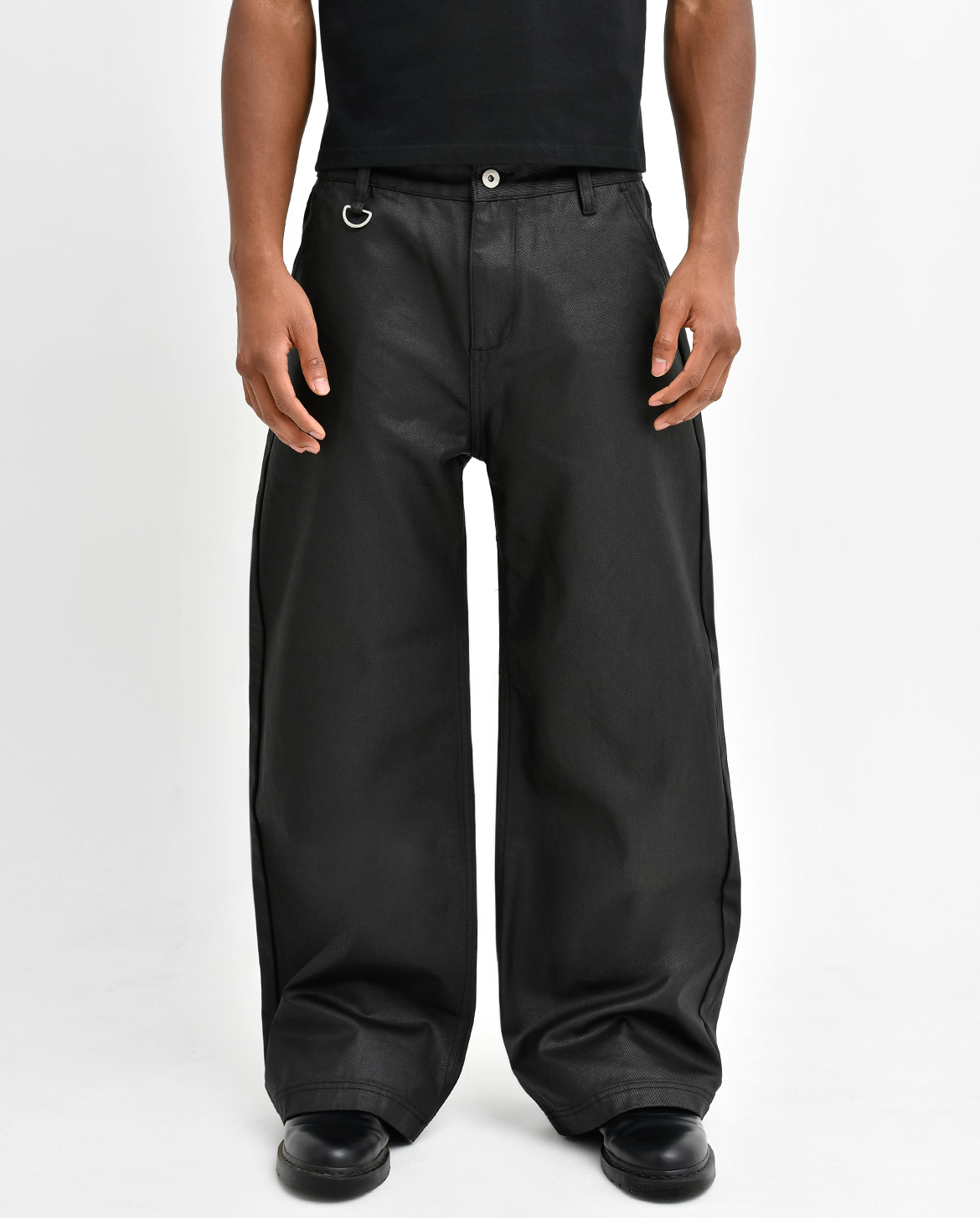 Stacked Oil Coating Loose Fit Pants – A$APMODE Stacked Oil Coating Loose Fit Pants – A$APMODE